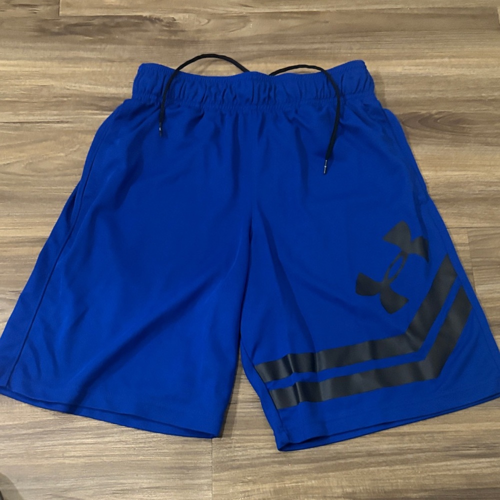 Under Armour Men’s Royal Blue Athletic Shorts with Black Logo
